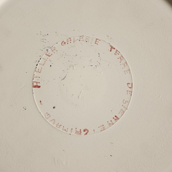 Beautiful Handmade Impressionist Cottage Country Scenery Ceramic Plate - Picture 8 of 11